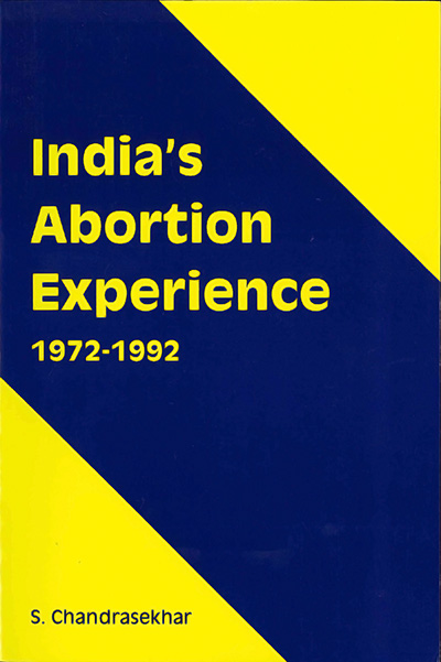 Bookcover: India's Abortion Experience, 1972-1992